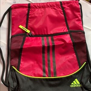 Pink Adidas Drawstring Backpack